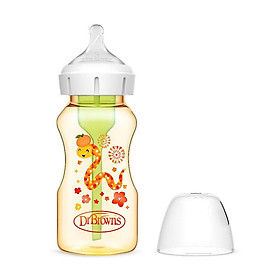[ WB91024-CH ] Bình sữa Dr.Brown's cổ rộng, nhựa PPSU, 270ml, họa tiết hình con rắn