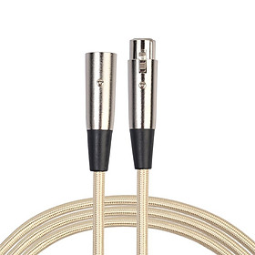 3 Pin XLR Male to Female Mic Audio Cable for Mixer Speaker Guitar Amplifier Golden