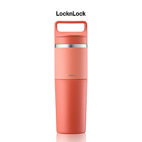 Bình giữ nhiệt Slo 2in1 with tumbler LocknLock LHC4332 (Bình giữ nhiệt và cốc nhựa) 600ml - Nâu