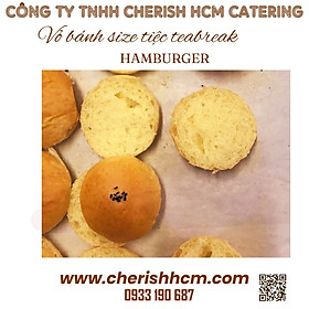 Set 50 vỏ bánh mì hamburger, size tiệc teabreak