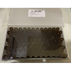 Mua Chai thủy tinh 20ml ( Headspace) 75.5 x 22.5mm  đáy tròn + Nắp vặn kim loại từ tính ND18 có lỗ 8mm đệm septa Silicone trắng/PTFE xanh dày 1.5mm  không xẽ rãnh 100 cái/ Hộp