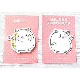 Combo 2 Mẫu Giấy Ghi Chú - Hình Thú Dễ Thương - Mẫu Ngẫu Nhiên