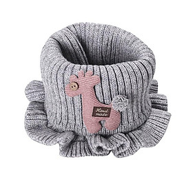 Khăn cổ cho bé vải len mềm ấm áp mùa đông thiết kế hươu hoạt hình - khan co be vai len mem