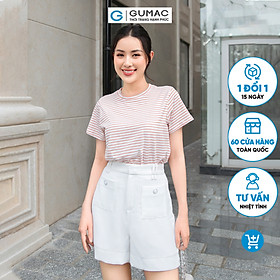 Áo thun sọc cổ tròn thời trang GUMAC ATD07067