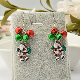 Christmas Ornaments Gifts Drop Dangle Ear Stud Earrings Santa Bell Earrings for Party
