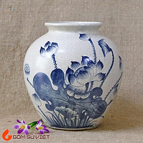 Mua Bình hoa gốm men rạn số 1 - Gốm Bát Tràng