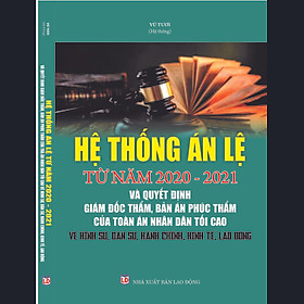 Hệ thống án lệ từ năm 2020-2021 & Quyết định giám đốc thẩm, Bản án phúc thẩm của Tòa án nhân dân tối cao về hình sự, dân sự, hành chính, kinh tế, lao động