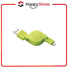 Dây Cáp Cuộn Micro USB (A-microB), 0.8m Elecom MPA-AMBIRLC08GN