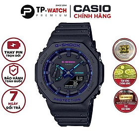 Đồng Hồ Nam Dây Nhựa Casio G-Shock GA-2100VB-1ADR Chính Hãng - Lõi Carbon - GA-2100VB-1A