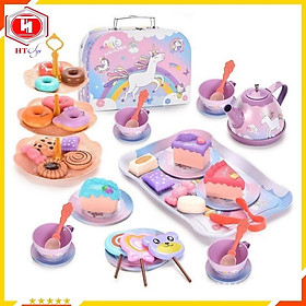 Đồ Chơi Cho Bé Gái, Set Trà Bánh Pony, Đồ Chơi Tiệc Trà Bánh, Chất Liệu Hợp Kim Cao Cấp, Đồ Chơi Trẻ Em HT SYS