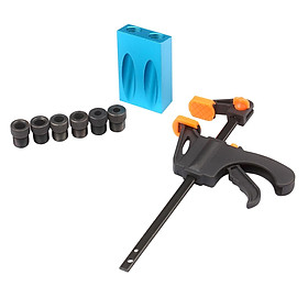 15pcs Pocket Hole Jig Kit  8mm 10mm 15 Degree Angle Drill Guide Woodwoorking Tool Inclined Hole Jig Hole Puncher Locator
