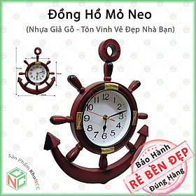 Mua Đồng hồ treo tường mỏ neo giá rẻ - nhựa tổng hợp giả gỗ sang trọng - mới 100% (Màu nâu) - NPD-DHMN-4562