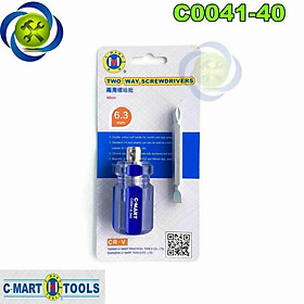 Tua vít lùn 2 đầu dẹp + bake C-Mart C0041-40