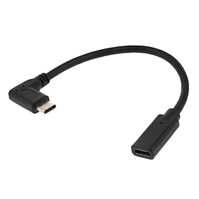 90 Degree USB 3.1 Type C Male to Female Charge and Data Sync Extender Cord