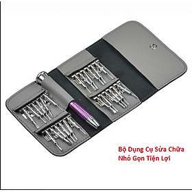 Bộ Tua Vít 25 Đầu Tím Vỏ Xám TE901 – Bộ Dụng Cụ Sửa Chữa Đa Năng Bộ Tua Vít Đa Năng Sửa Điện Thoại Iphone