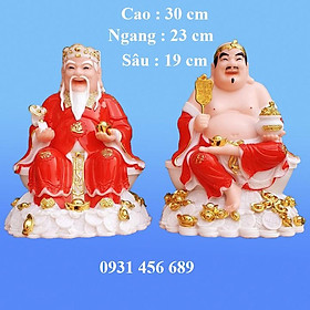 Tượng Thần Tài Thổ Địa cao 30cm Các màu Đỏ , Xanh lá , Trắng , Cam mẫu mới nhất