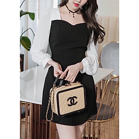 Đầm nữ đầm dáng suông Louro L015 mẫu đầm suông thiên chữ A cổ vuông dễ mặc, thích hợp nhiều dáng người