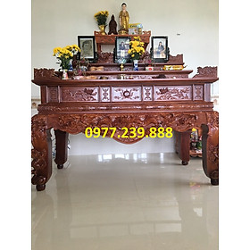 Mua sập thờ gỗ mít nam phi chân 20cm  dài 197cm 3 cấp