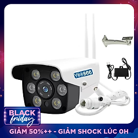 Camera IP Wifi Ngoài trời Yoosee GW-216S 2 Râu FullHD 1080P 6 LED trợ sáng đàm thoại 2 chiều (Trắng) Hàng Nhập Khẩu