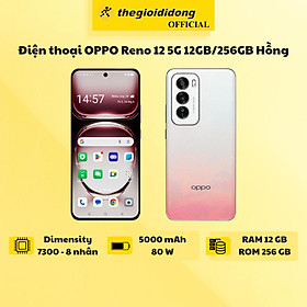 Mua Điện thoại OPPO Reno 12 5G 12GB/256GB Hồng - Hàng Chính Hãng
