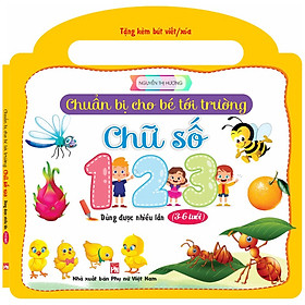 Sách Combo 3 cuốn chuẩn bị cho bé tới trường: Chữ cái và chữ số (Dùng được nhiều lần) ndbooks