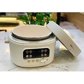 Mua  Hàng chính hãng  Nồi áp suất điện lòng tráng men trắng Bear NĐ 4 Lít YLB-C40W5