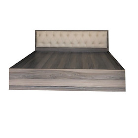 Mua Giường Ngủ Gỗ MDF Phủ Melamine Bọc Nệm Kem Có Ngăn Kéo Màu Nết + Trắng HK 421