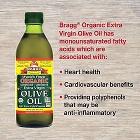 Hình ảnh Dầu oliu nguyên chất hữu cơ ép lạnh Bragg Organic Olive Oil
