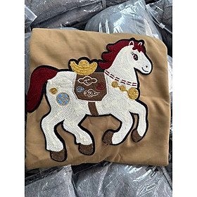 Áo Phông Thêu Ngựa Chất Mì Sịn Mềm Mịn Form Freesize 45 kg tới 60 kg Xinh Xắn