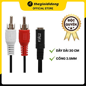 Mua Cáp chuyển 2RCA sang 3.5mm Âm 30 cm e.VALU LRCA-01 - Hàng chính hãng