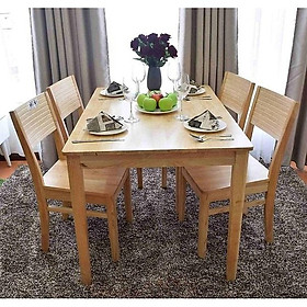 Mua Bộ bàn ăn cherry 4 ghế (tự nhiên)
