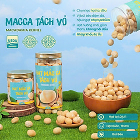 Macca tách vỏ (hũ 500gr) - hộp 500gr macca nhân size lớn