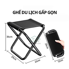 Ghế xếp dã ngoại gấp gọn có túi đựng tiện dụng