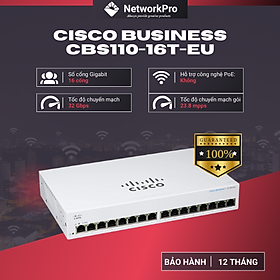 Hình ảnh Switch Cisco CBS110-16T-EU Chính Hãng 16-port GE
