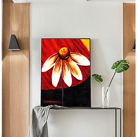 Tranh Canvas Sơn dầu Hoa Cúc cao cấp. , Khung hợp nhôm chống ẩm, bền, đẹp, nhiều kích thước. Phù hợp nhiều không gian sang trọng