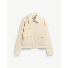 Áo khoác tay dài vải corduroy cổ lông (có thể tháo rời) Form Regular - ROUTINE 10F25JAC004