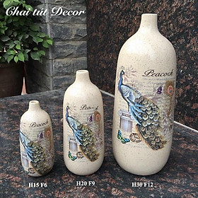 Mua Bộ 3 lọ hoa gốm Bát Tràng hút lộc - decor trang trí