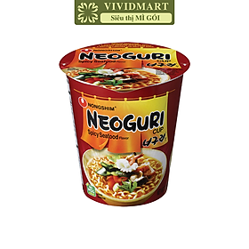NONGSHIM - Mì ly Neoguri hương vị Hải sản cay, Mì ly hải sản cay Neoguri, Mì Neoguri Hàn Quốc ăn liền (62g/ly)