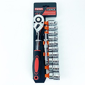 Mua Bộ tuýp 12 chi tiết khẩu 1/2 vặn mở sửa chữa ô tô xe máy  văn mở bu lông đa năng không trờn thép Crv cao cấp