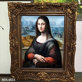 Mua Tranh treo tường châu âu trang trí phòng khách  phòng ngủ. Bức tranh MONA LISA - Nàng Mona Lisa MS 4631