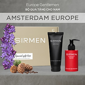 [Combo Amsterdam Europe] Dung dịch vệ sinh nam & Sữa rửa mặt SIRMEN Europe Gentlemen dòng cao cấp chiết xuất tự nhiên công nghệ EU-Nano đậm đặc gấp 2 lần