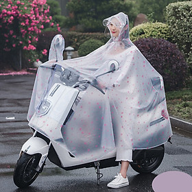 Áo mưa Trong suốt Thời trang lớn - Bông Tuyết Hồng