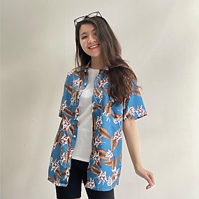 ÁO SƠ MI FORM RỘNG DÀNH CHO NỮ HOẠ TIẾT ĐỘC LẠ MỚI LẠ , PHONG CÁCH VINA 1HITSTORE