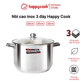 Nồi cao inox 3 đáy Happy Cook 28cm NC-28G