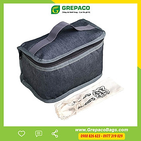 Mua Túi Đựng Hộp Cơm Grepaco Vải Bố Canvas Size Nhỏ Dùng Cho Nam Nữ Đựng Đồ Ăn Trưa Đi Làm Văn Phòng Công Sở Sinh Viên Học Sinh Đi Học Tặng Túi Đựng Muỗng Nĩa - Hàng Chính Hãng