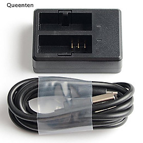 Mua Queenten 2 in 1 Dual Slot Battery Charging Cam Charger Camera Dock for EKEN SJCam SJ4000 QT