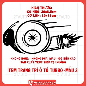 Sticker chữ TURBO tem dán trang trí ô tô xe hơi chống nước, chống phai màu, mẫu mã đa dạng độc đáo - MẪU 3