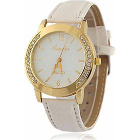 Women's Geneva Diamond Crystal Leather Bracelet Quartz Analog Wrist Watch Gift