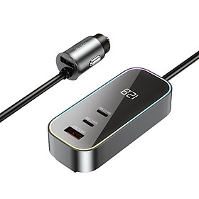 Mua BỘ SẠC XE HƠI ĐA CỔNG 120W PD+QC WIWU WI-QC014 cho điện thoại trên ô tô  hỗ trợ sạc nhanh - Hàng chính hãng