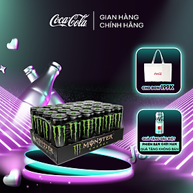 Lốc 24 Lon Nước Tăng Lực Giải Khát Monster Energy 355ml/Lon Sale 4.4 Coca-Cola Official Store